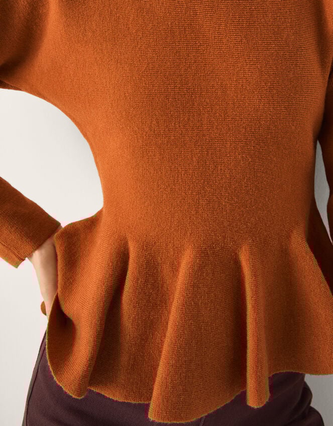 Peony Peplum Jumper, Yellow (AMBER), large