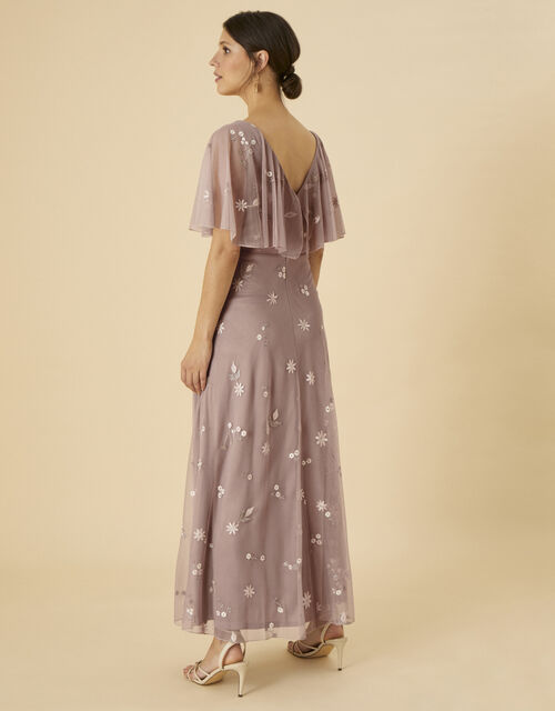 Rhonda Embellished Shorter Length Dress, Brown (MOCHA), large