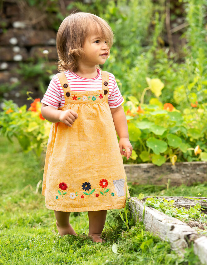 Frugi Hollie Dress, Yellow (MUSTARD), large