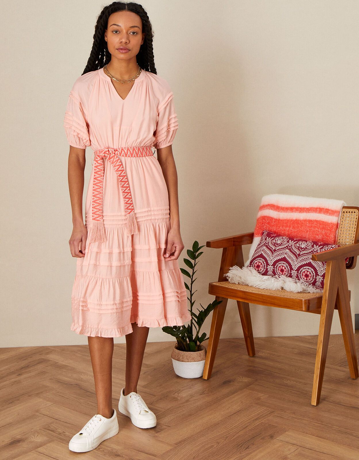 Monsoon peach dress on sale