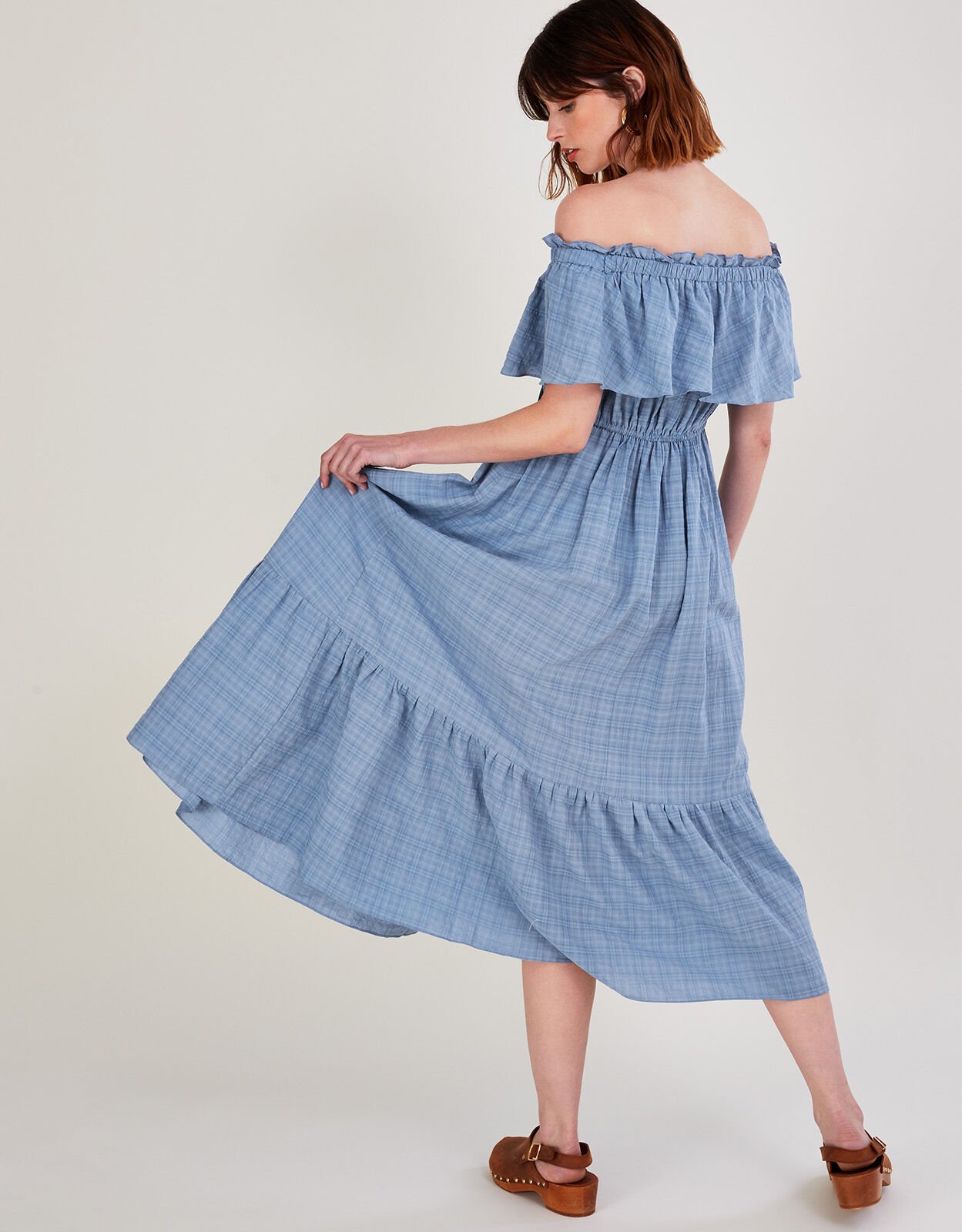 RoseMuse jacquard check dress ブルー jacquard check dress – BUNNY APARTMENT