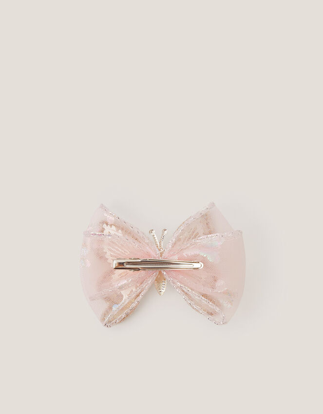 Spring Butterfly Bow Hair Clip, Pink (PINK), large