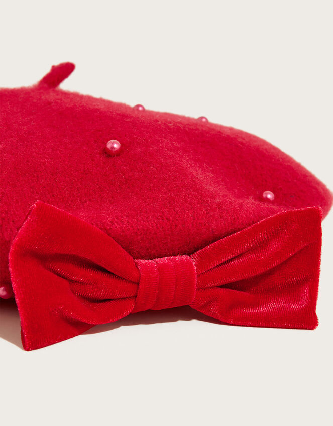Emily Pearl Beret, Red (RED), large