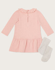 Baby Unicorn Sweat Dress and Tights Set, Pink (PINK), large