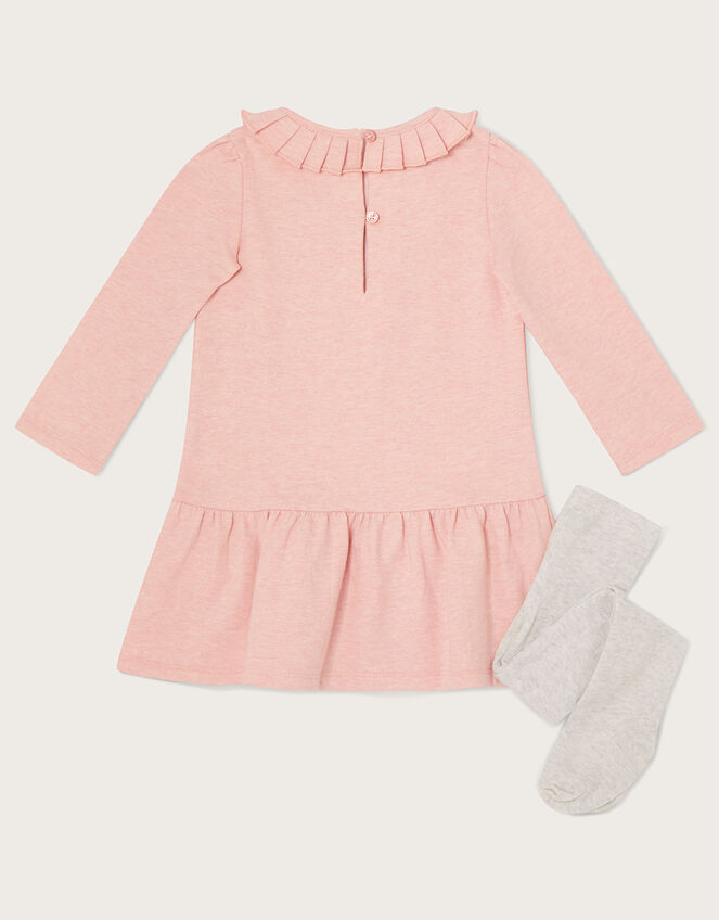 Baby Unicorn Sweat Dress and Tights Set, Pink (PINK), large