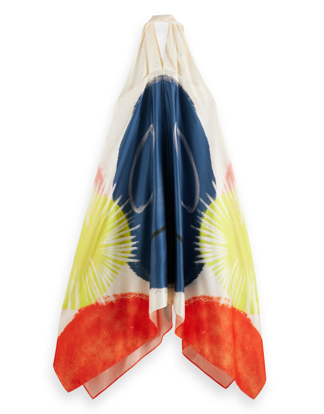 Scotch & Soda Foulard Abstract Halter Midi Dress, Multi (MULTI), large