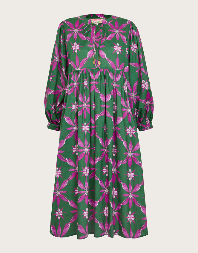 La Galeria Elefante Smock Dress, Green (GREEN), large