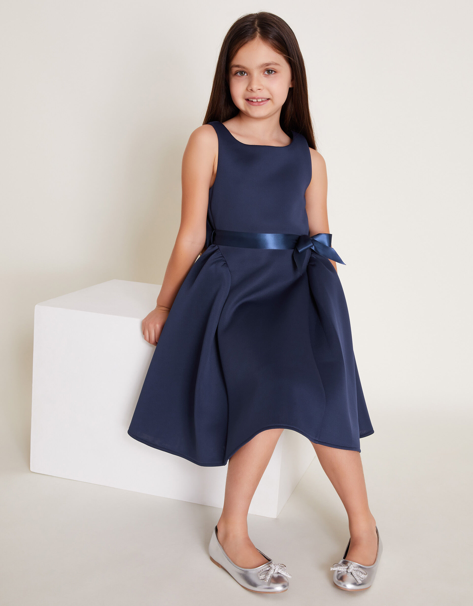 Hadley Bow Light Blue Girls Dress main image 1