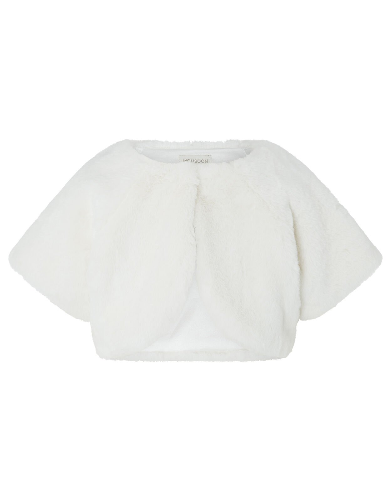 Faux Fur Shrug Ivory