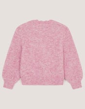 Sparkle Bow Scallop Cardigan, Purple (LILAC), large