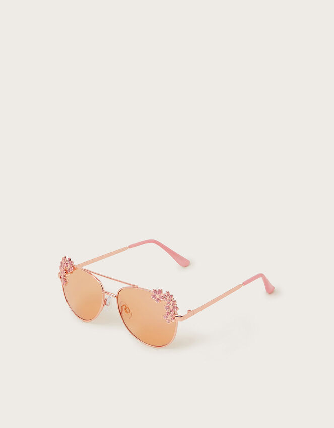 Floral Aviator Sunglasses, , large