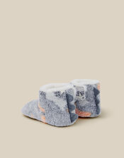 Glow In The Dark Fluffy Dino Boot Slippers, Multi (MULTI), large