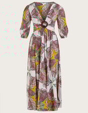 Paisley Scarf Print Maxi Dress, Multi (MULTI), large