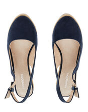 Sasha Sling-Back Espadrille Wedges, Blue (NAVY), large
