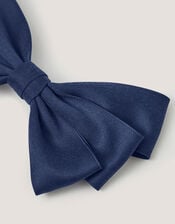 School Bow Hair Clip, Blue (NAVY), large