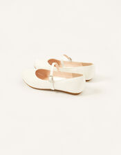 Sequin Ballerina Flats, Ivory (IVORY), large