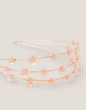 Flower Pearl Wire Headband, , large
