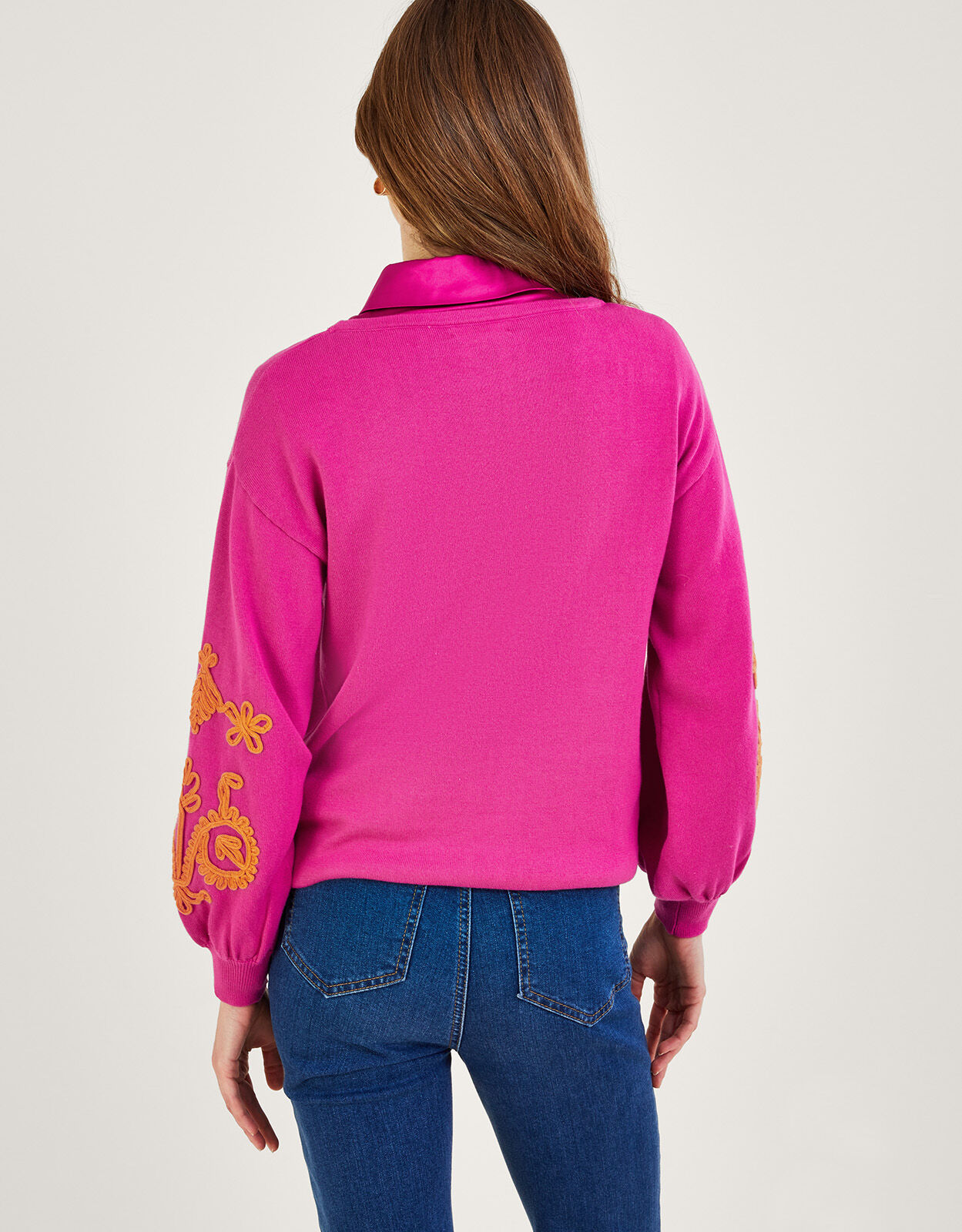 Monsoon pink jumper clearance
