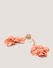 Floral Drop Stud Earrings, , large