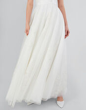 Donna Embroidered Bandeau Maxi Wedding Dress, Ivory (IVORY), large