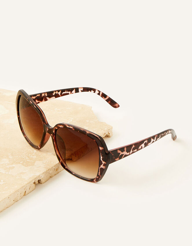 Wilda Oversized Sunglasses, Brown (BROWN), large