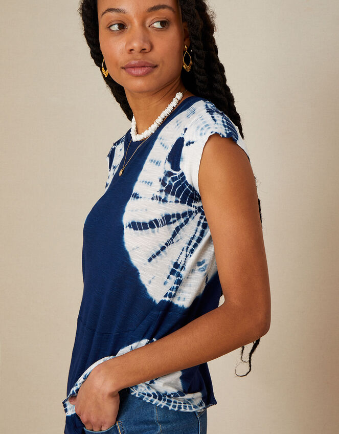 Circle Batik Jersey T-Shirt, Blue (NAVY), large