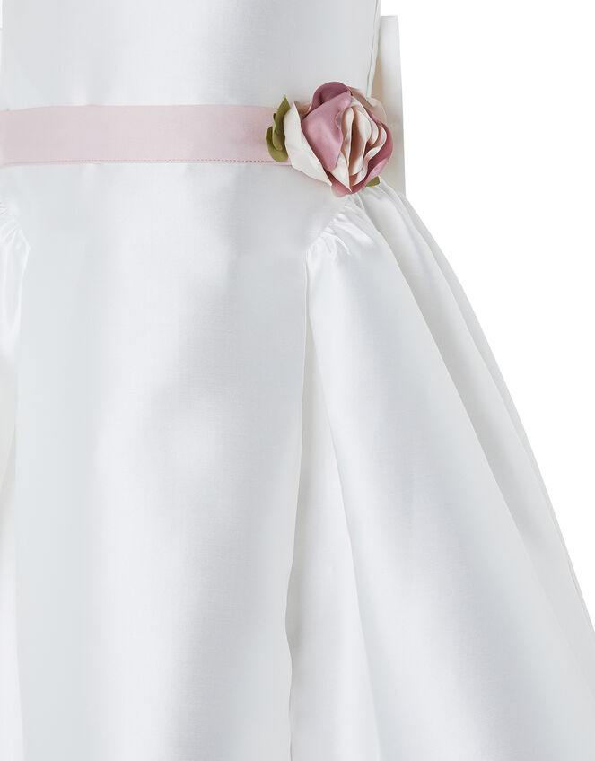 Pearl Duchess Occasion Dress in Recycled Polyester, Ivory (IVORY), large