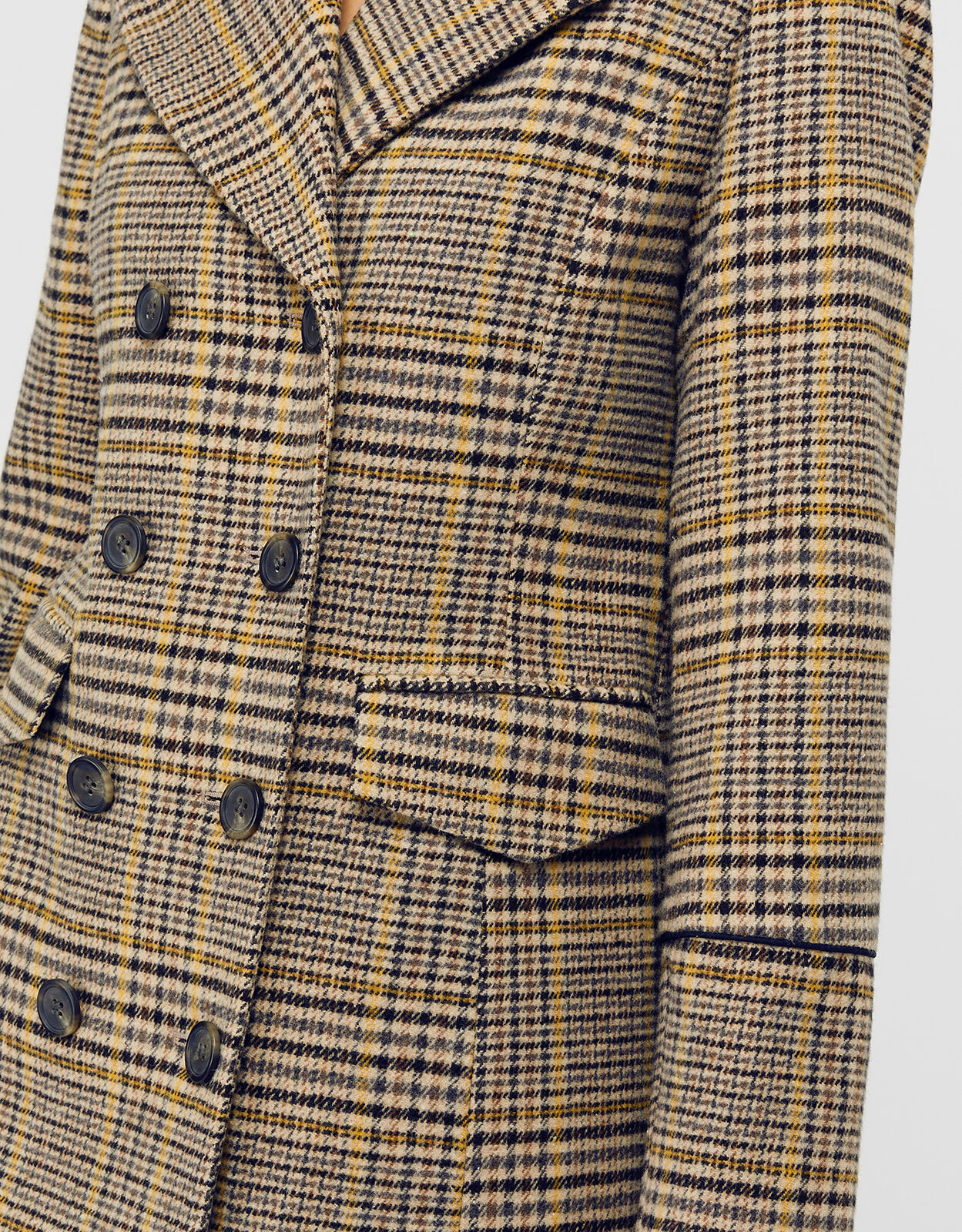maxi check coat