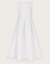 Lola Lace Communion Dress, White (WHITE), large
