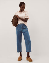 Tina Trim Jersey T-Shirt, Ivory (IVORY), large