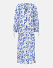 East Becca Floral Georgette Dress, Blue (BLUE), large