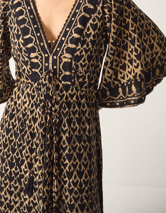 Arti Print Midi Kaftan, Black (BLACK), large