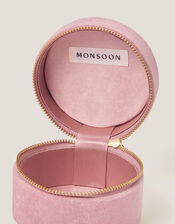 Floral Embroidered Initial Jewellery Box, Pink (PINK), large