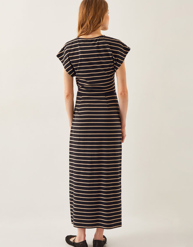 Sanya Stripe Jersey Maxi Dress, Black (BLACK), large