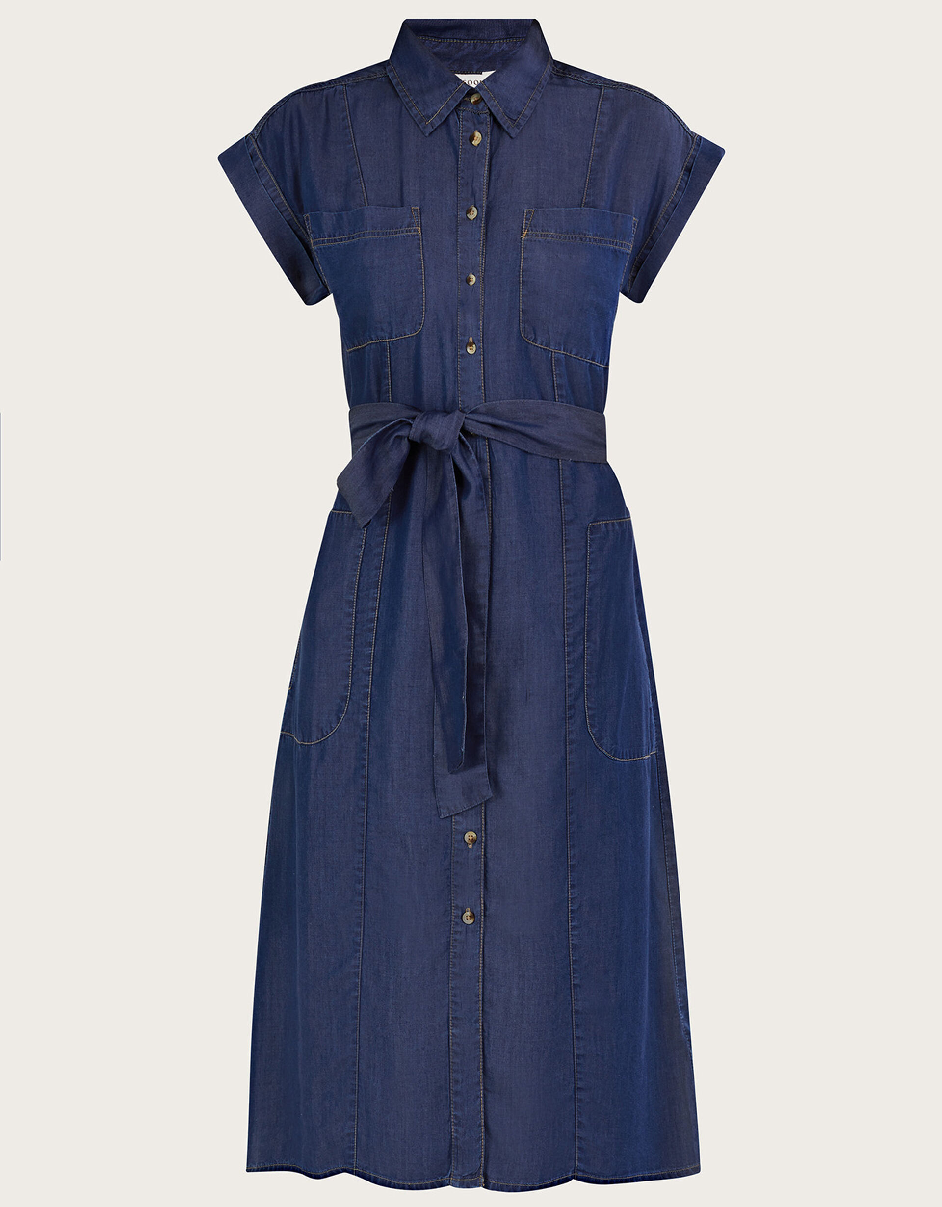 Denim Shirt Dress Blue