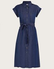 Denim Shirt Dress, Blue (DENIM BLUE), large