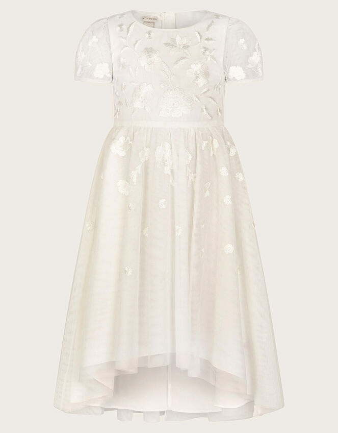 Luna Embroidered Dress Ivory Girls' Dresses Monsoon UK.