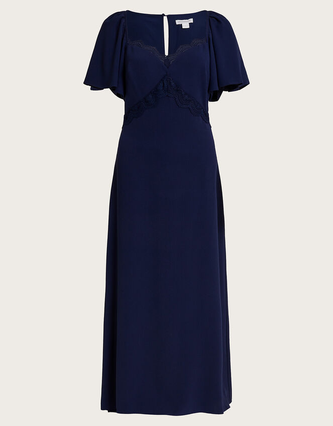 Charlotte Crepe Maxi Dress, Blue (NAVY), large