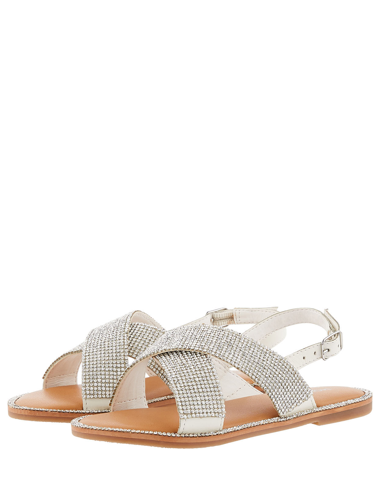 Silver diamond sandals on sale