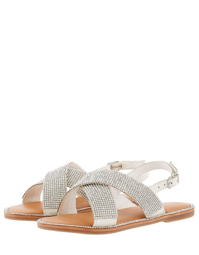 Diamante Sandals, Silver (SILVER), large