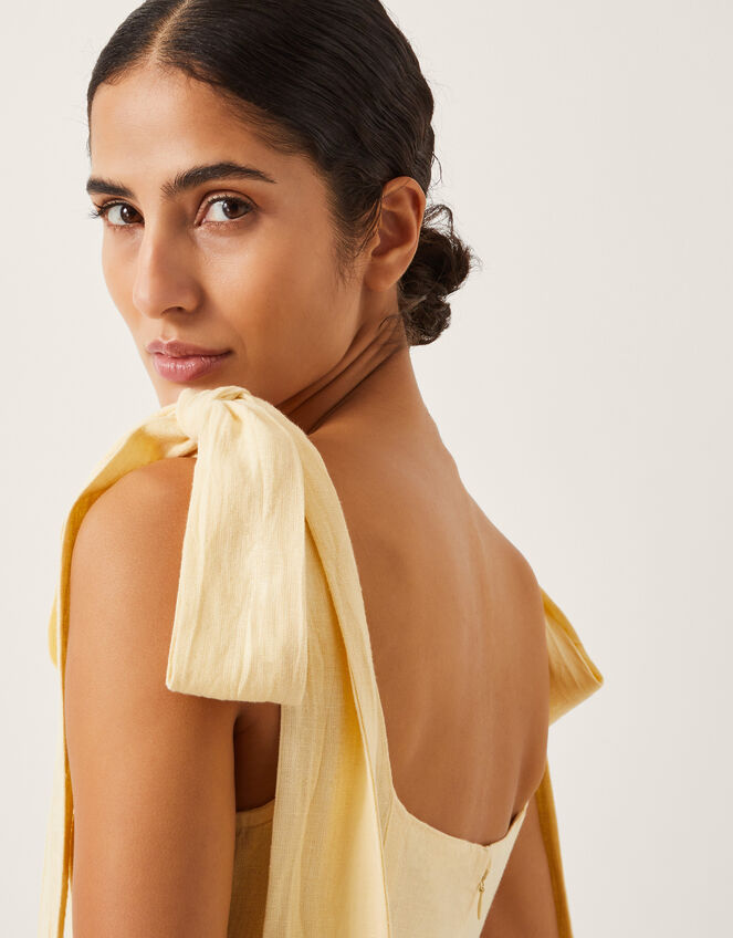 The India Edit Isabelle Drop Waist Maxi Dress, Yellow (YELLOW), large