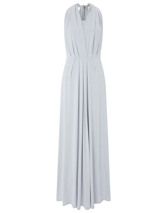 Natasha Jersey Maxi Multiway Bridesmaid Dress, Silver (SILVER), large