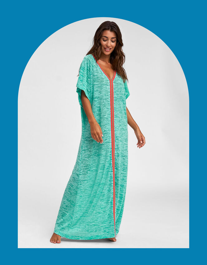 Pitusa Inca Abaya Maxi Sundress, Green (MINT), large