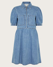 Adeena Denim Mini Dress, Blue (DENIM BLUE), large