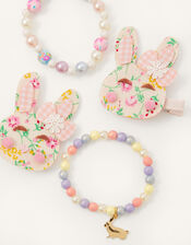 Bunny Clip and Bracelet Set, , large
