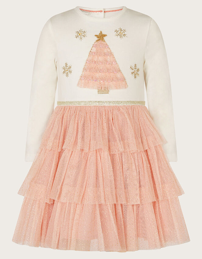 Baby Christmas Tree Disco Dress, Pink (PINK), large