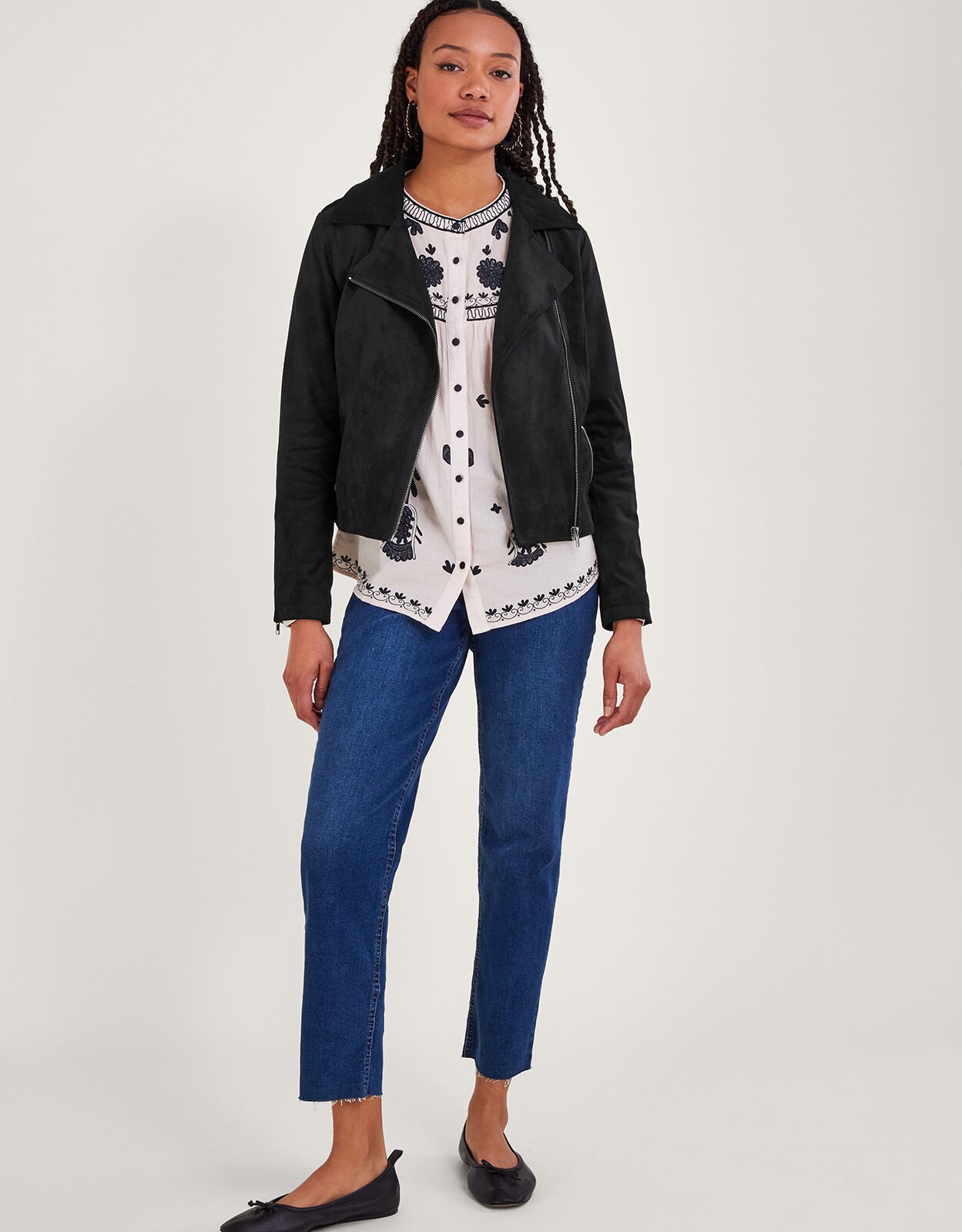 Suedette biker outlet