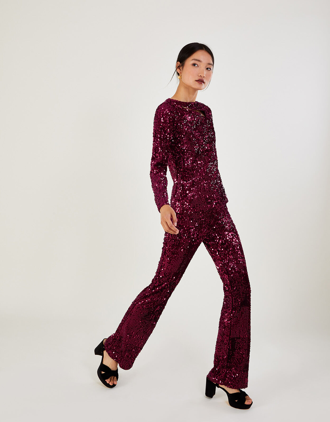Red glitter deals trousers