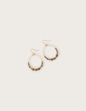 Beaded Hoop Earrings, , large