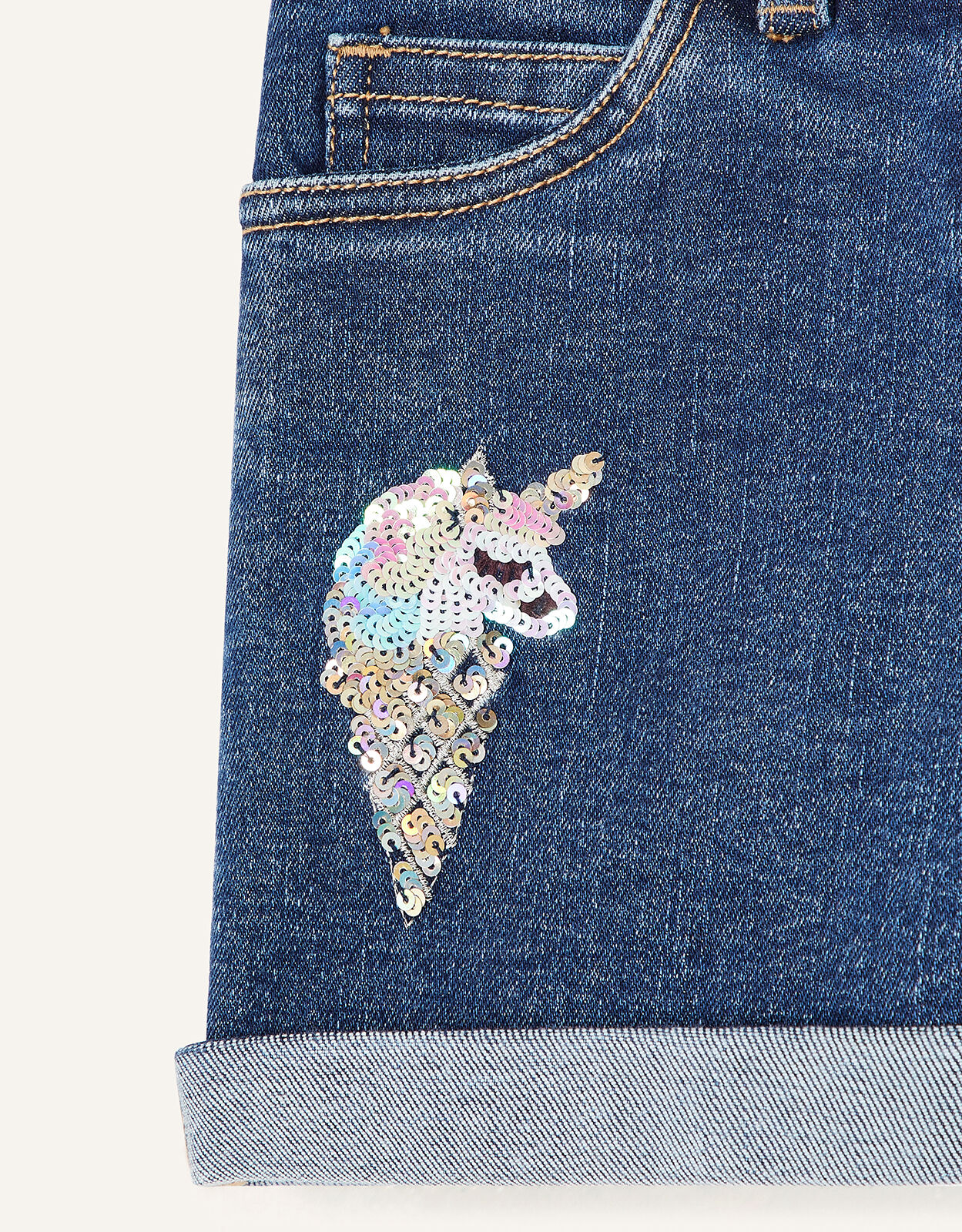 Unicorn denim shorts top